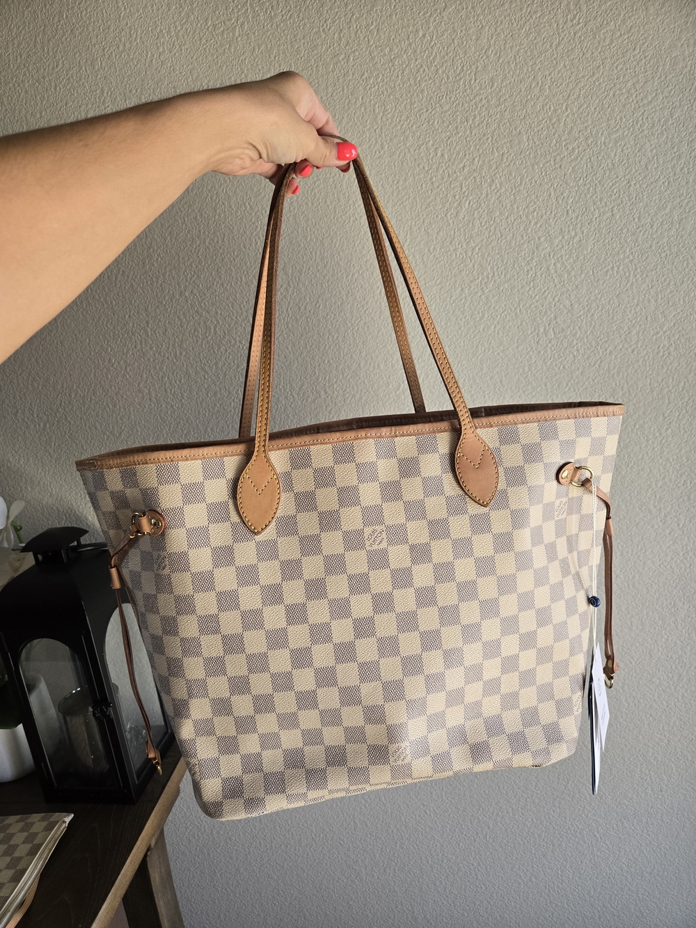 Authentic Louis Vuitton Damier Azur Neverfull MM - Picture 4 of 11